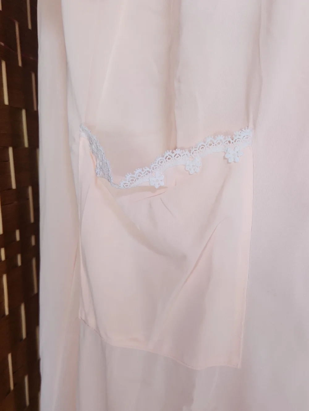 LORRAINE, Vintage Women's Soft Pink, Lace, Embroided Slip And Nightgown Set Sz M
